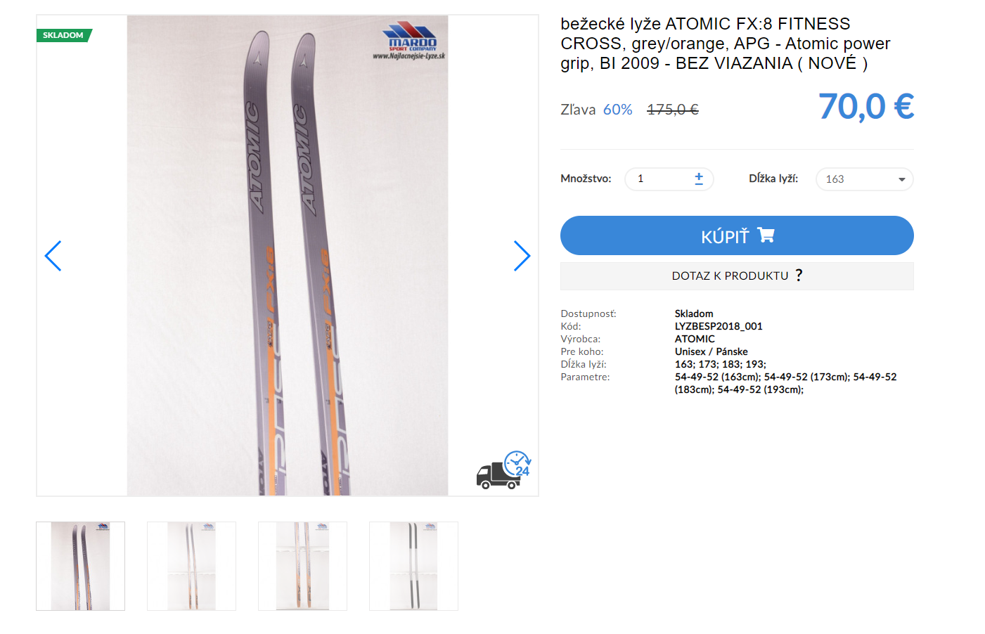 Particular product - cheapest skis