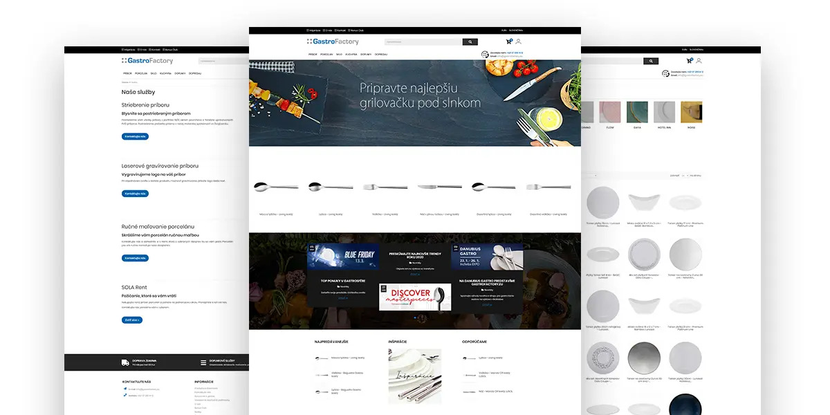 New Features and Homepage GastroFactory Screenshot with New Features and Homepage of GastroFactory.